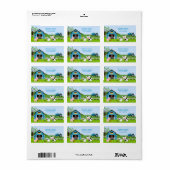 ボーイ納屋周囲の庭ファームアニマルズ住所 シール (フルシート)