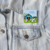 ボーイ納屋周囲の庭ファームアニマル誕生日ボタン 缶バッジ (インサイチュ)