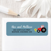 ボーイ素朴ファームトラクター赤ちゃんシャワー差出人住所 ラベル (インサイチュ)