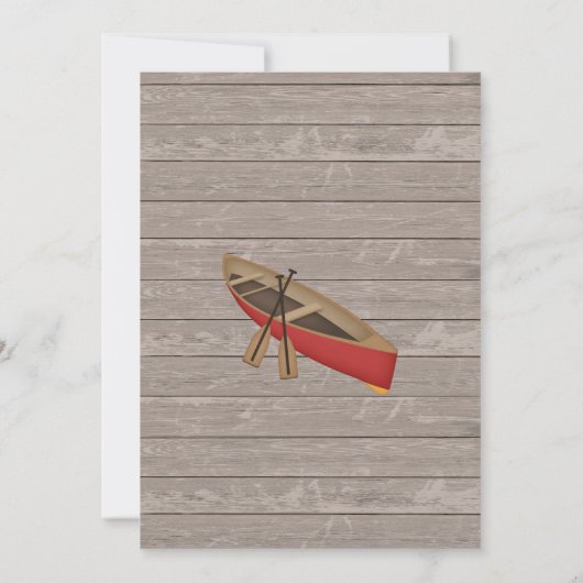 ボーイ素朴魚釣りファースト誕生日招待状 招待状 (裏面)