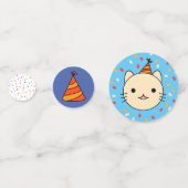 ボーイ誕生日ブルーキャットパーティー装飾 コンフェッティ (正面)