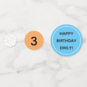 ボーイ誕生日ブルーキャットパーティー装飾 コンフェッティ (裏面)