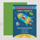 ボーイ誕生日招待状 招待状 (正面/裏面)