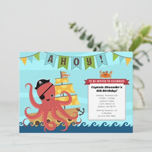 ボーイ誕生日招待状 招待状 (スタンド正面)