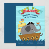 ボーイ誕生日招待状 招待状 (正面/裏面)