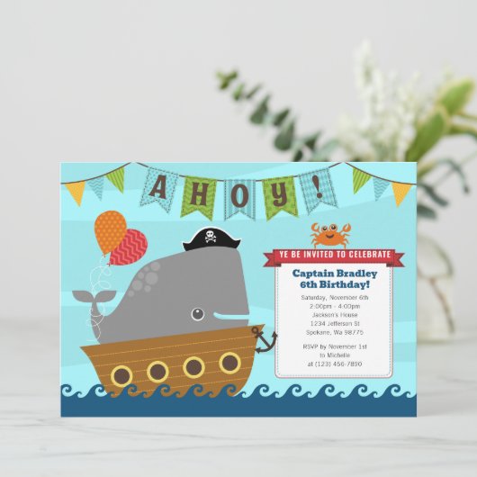 ボーイ誕生日招待状 招待状 (スタンド正面)