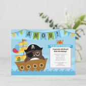 ボーイ誕生日招待状 招待状 (スタンド正面)