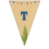 ボーイ誕生日-恐竜のストープパーティーフラグ2 バンティングフラッグ (第3の旗)