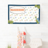 ボーイ誕生日-恐竜の足音-背景 横断幕 (インサイチュ)