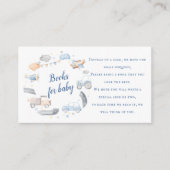 ボーイ輸送車ベビーシャワー予約リクエスト エンクロージャーカード (正面)