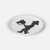 ボーイ遊ズカウボーイ-背景色の選択 ペーパープレート (アングル)