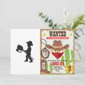 ボーイ遊ズカウボーイ-背景色の選択 招待状 (スタンド正面)