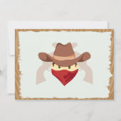 ボーイ遊ズカウボーイ-背景色の選択 招待状 (裏面)