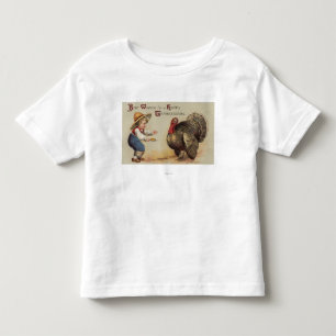 ボーイ食べ物を与えトルコ トドラーTシャツ