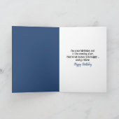 ボーイ魚釣りアンダーフルムーン誕生日 カード (内部)