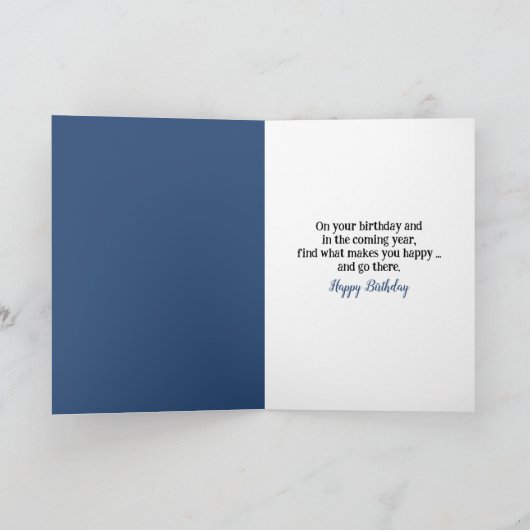 ボーイ魚釣りアンダーフルムーン誕生日 カード (内部)