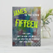 ボーイ10代のグラフィティ招待状 招待状 (スタンド正面)