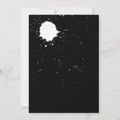 ボーイ10代のパーティの招待状 |黒、白、赤 招待状 (裏面)