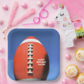 ボーイ10代のブルースカイオレンジサッカー ペーパープレート (パーティー)