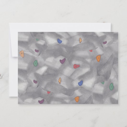 ボーイ10代のロック登山バースデーパーティ招待状 招待状 (裏面)