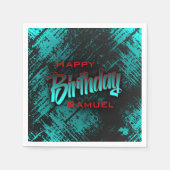 ボーイ10代の誕生日 スタンダードカクテルナプキン (正面)