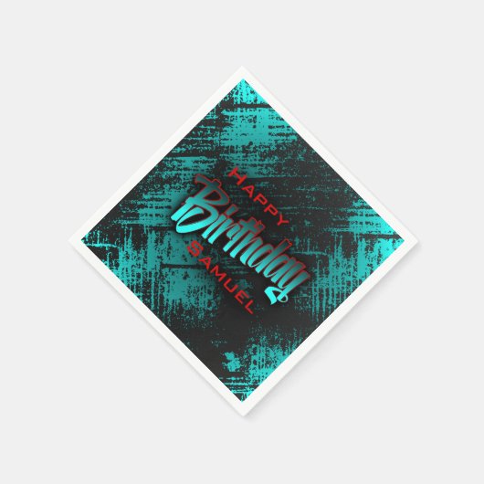 ボーイ10代の誕生日 スタンダードカクテルナプキン (角)