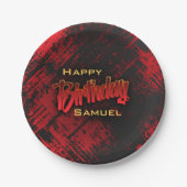 ボーイ10代の誕生日 ペーパープレート (正面)