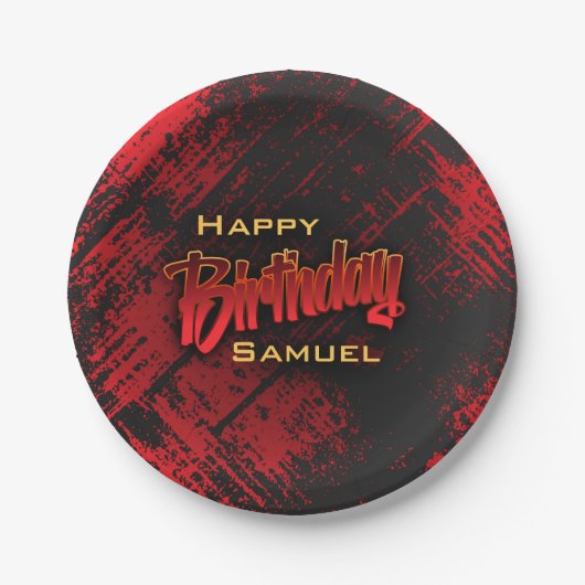 ボーイ10代の誕生日 ペーパープレート (正面)