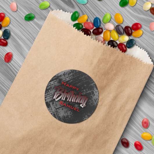 ボーイ10代の誕生日 ラウンドシール