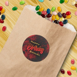 ボーイ10代の誕生日 ラウンドシール