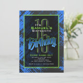 ボーイ10代の誕生日 招待状 (スタンド正面)