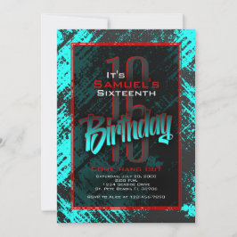 ボーイ10代の誕生日 招待状