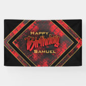 ボーイ10代の誕生日 横断幕 (横)