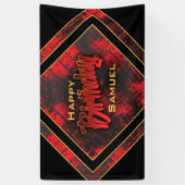 ボーイ10代の誕生日 横断幕 (縦)