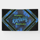 ボーイ10代の誕生日 横断幕 (横)