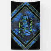 ボーイ10代の誕生日 横断幕 (縦)