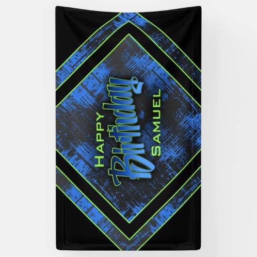 ボーイ10代の誕生日 横断幕 (縦)