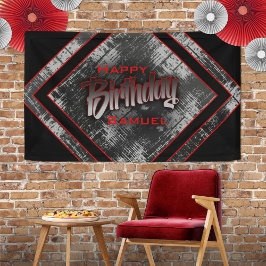 ボーイ10代の誕生日 横断幕