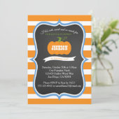 ボーイ1stバースデーパンプキン秋パーティの招待状 招待状 (スタンド正面)