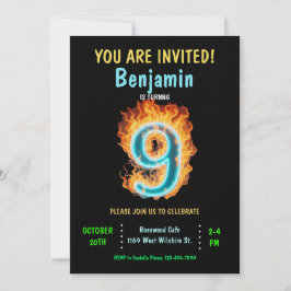 ボーイ9誕生日招待状ボーイ9誕生日 招待状