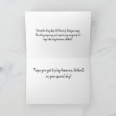 ボーイ・アメリカン・フットボール・プレーヤー・誕生日・カード カード (内部)