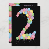 ボーイ·オア·ガール·セカンド·バースデー·パーティー·カスタム招待状 招待状 (正面/裏面)