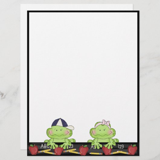 ボーイ&ガールフロッグスクール先生おもしろいレターヘッド (正面/裏面)