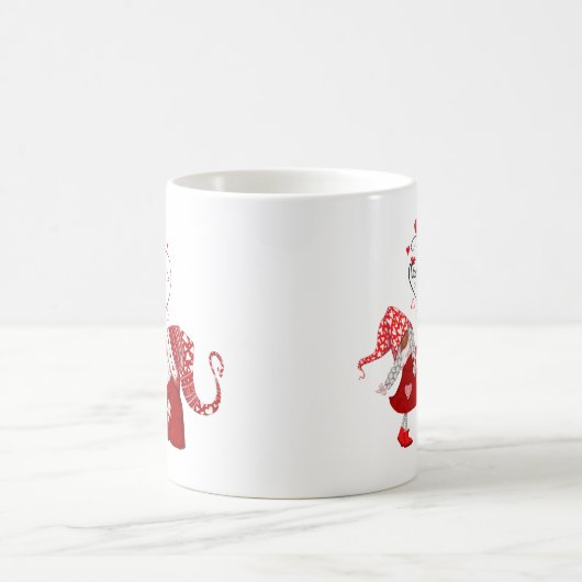 ボーイ&ガールヴァレンティネス格言ハッピーヴァレンティネス文字 コーヒーマグカップ (中央)