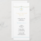 ボーイ《キリスト教》洗礼式や命名式招待状 招待状 (正面/裏面)