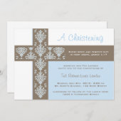 ボーイ《キリスト教》洗礼式や命名式招待状 招待状 (正面/裏面)