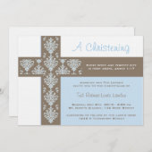 ボーイ《キリスト教》洗礼式や命名式招待状 招待状 (正面/裏面)