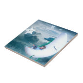 ボーイ&シーホース魚釣りオンザムーン タイル (側面)