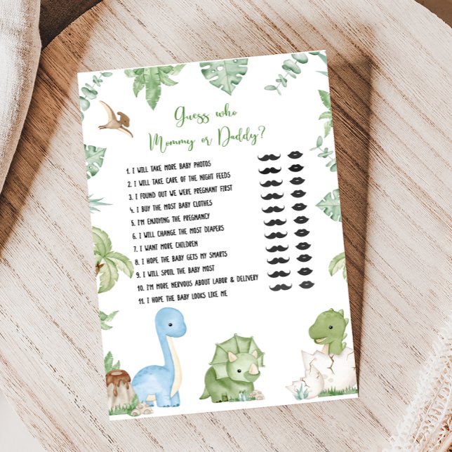 ボーイ ダイナソー ベビーシャワー ギェスフー ゲーム (It's A Boy Dinosaur Baby Shower Game)