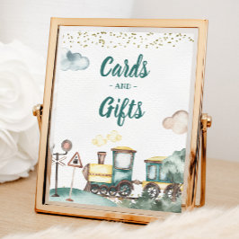 ボーイ・トレイン誕生日カードとギフトのサイン ポスター